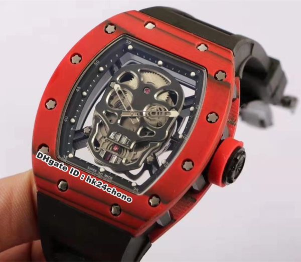 7 style 43x50mm rm52-01 red carbon ntpt skull mechanical mens watch rm052 black skeleton dial rubber strapt gents sports watches, Slivery;brown
7 style 43x50mm rm52-01 red carbon ntpt skull mechanical mens watch rm052 black skeleton dial rubber strapt gents sports watches, Slivery;brown