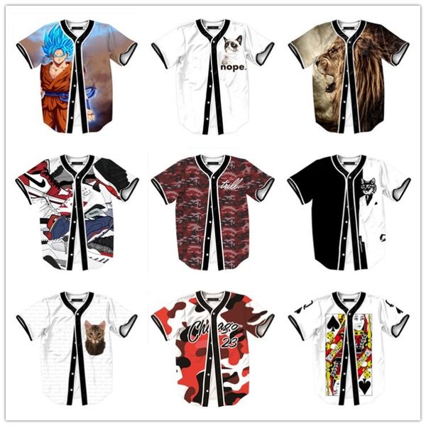 europe and america summer new products 3d cool cartoon poker lion pattern open lining men and women short sleeve baseball unifor, Black;brown
europe and america summer new products 3d cool cartoon poker lion pattern open lining men and women short sleeve baseball unifor, Black;brown