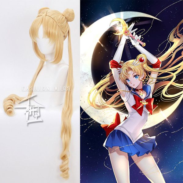 sailor moon tsukino usagi long wig bun head blonde gold cosplay wig + cap 130cm curly blonde double ponytail, Black
sailor moon tsukino usagi long wig bun head blonde gold cosplay wig + cap 130cm curly blonde double ponytail, Black