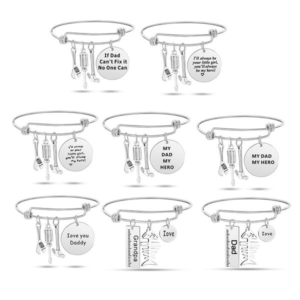 if dad can't fix it no one can" hand tools bracelet daddy key rings gift for dad fathers day, father bangle accessories, Black
if dad can't fix it no one can" hand tools bracelet daddy key rings gift for dad fathers day, father bangle accessories, Black