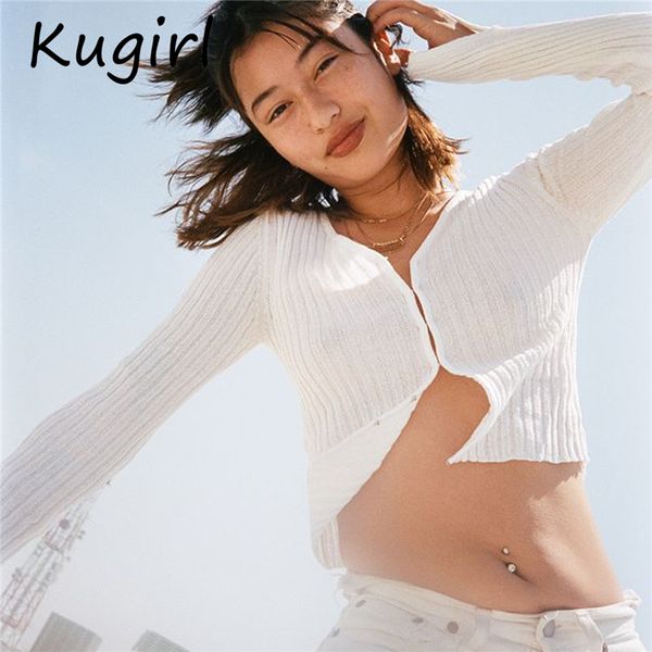 kugirl punk women sweater covered button fashion cardigans slim v neck sweaters all match split sleeve knitted harajuku, White
kugirl punk women sweater covered button fashion cardigans slim v neck sweaters all match split sleeve knitted harajuku, White