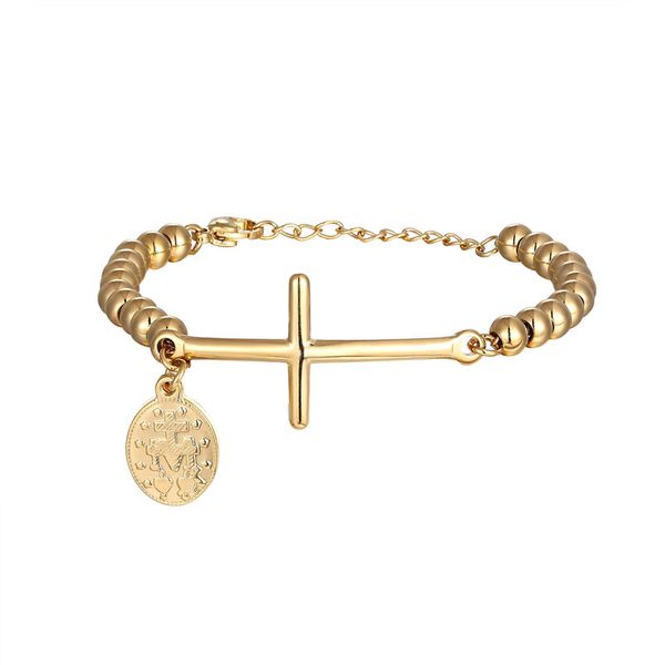 classic beads and cross hanging charm bracelet & bangle stainless steel gold / silver colors jewellry woman bracelet wholesale, Golden;silver
classic beads and cross hanging charm bracelet & bangle stainless steel gold / silver colors jewellry woman bracelet wholesale, Golden;silver
