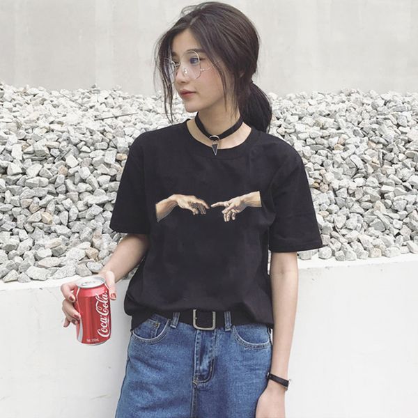 women's t-shirt harajuku friend female tshirt hand print short sleeve & tees fashion casual t shirt women clothing t-shirts, White
women's t-shirt harajuku friend female tshirt hand print short sleeve & tees fashion casual t shirt women clothing t-shirts, White