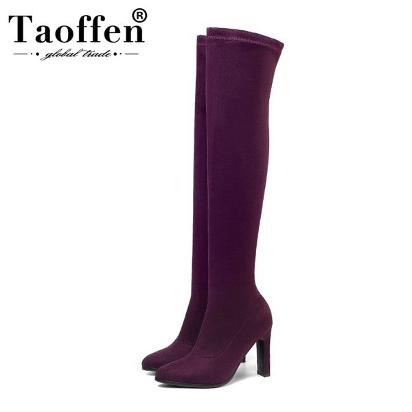 taoffen 11 colors high heels new fashion long boots soft office stretch boots over knee shoes women leopard footwear size 34-43, Black
taoffen 11 colors high heels new fashion long boots soft office stretch boots over knee shoes women leopard footwear size 34-43, Black