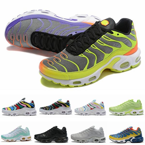 2019 new design tn mens running shoes what the multicolor rainbow leather women chaussures homme tns requin trainers casual sneakers 36-46
2019 new design tn mens running shoes what the multicolor rainbow leather women chaussures homme tns requin trainers casual sneakers 36-46