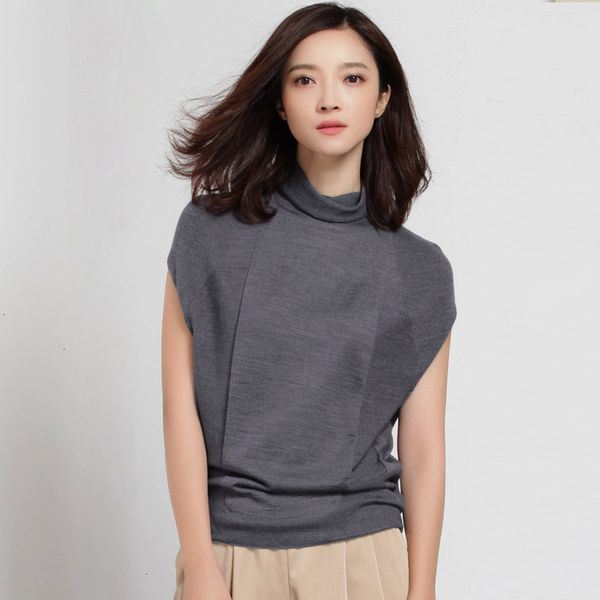 womens sweaters sweater women autumn new elegant women loose 50% wool solid turtleneck pullover thin sleeveless casual style hhb 002, White;black
womens sweaters sweater women autumn new elegant women loose 50% wool solid turtleneck pullover thin sleeveless casual style hhb 002, White;black