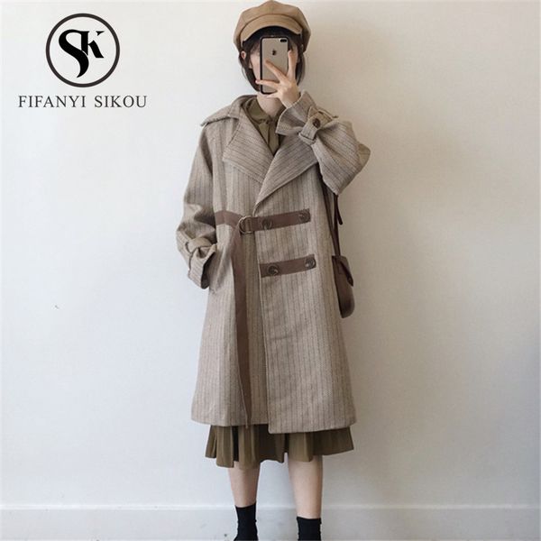 winter coat women vintage houndstooth fashion wool blend long coats thick warm overcoat loose woolen coat female outerwear, Black
winter coat women vintage houndstooth fashion wool blend long coats thick warm overcoat loose woolen coat female outerwear, Black