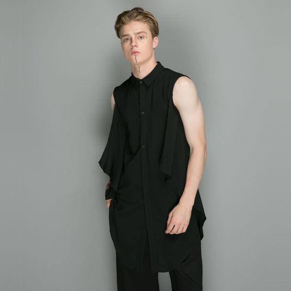 s-6xl 2020 новая мужская одежда hair stylist gd fashion оригинальная средняя и длинная рубашка без рукавов пальто плюс размер костюмы, White;black
s-6xl 2020 новая мужская одежда hair stylist gd fashion оригинальная средняя и длинная рубашка без рукавов пальто плюс размер костюмы, White;black