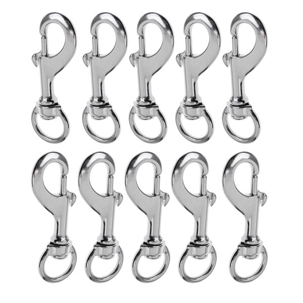 10 pieces swivel bolt snap, scuba diving clip, universal spring hook buckle for outdoor activities and marine industries
10 pieces swivel bolt snap, scuba diving clip, universal spring hook buckle for outdoor activities and marine industries