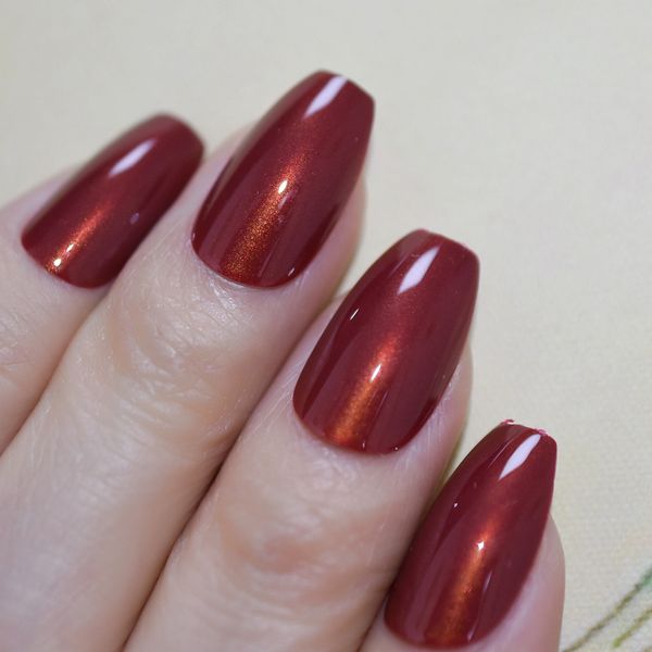 uv gel polish cover ballerina nails shimmer deep red fake nails medium coffin nail art tips with adhesive sticker, Red;gold
uv gel polish cover ballerina nails shimmer deep red fake nails medium coffin nail art tips with adhesive sticker, Red;gold