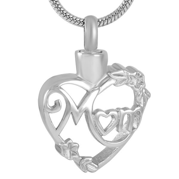 ijd9465 stainless steel cremation silver hollow design mom in my heart pendant necklace for ashes urn keepsake for women with chain jewelry
ijd9465 stainless steel cremation silver hollow design mom in my heart pendant necklace for ashes urn keepsake for women with chain jewelry