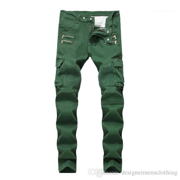 army green pockets mens straight jeans with zipper fashion male apparel wrinkled slim mid waist mens jeans, Blue
army green pockets mens straight jeans with zipper fashion male apparel wrinkled slim mid waist mens jeans, Blue