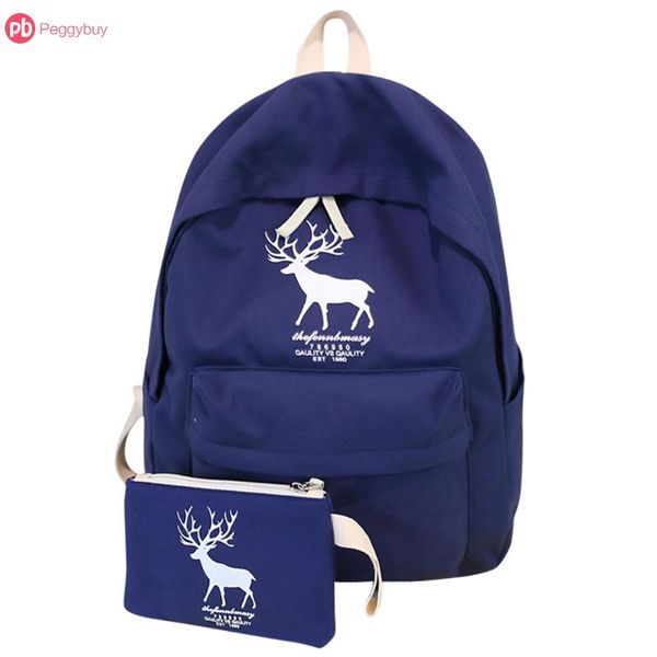 2pcs/set canvas backpack school bags for teenage girls deer letter print casual women travel zipper bags female mochila purse
2pcs/set canvas backpack school bags for teenage girls deer letter print casual women travel zipper bags female mochila purse