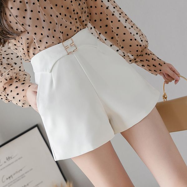 women's shorts summer women 2021 office wear high waist mini suit wide leg korean elegant casual short feminino, White;black
women's shorts summer women 2021 office wear high waist mini suit wide leg korean elegant casual short feminino, White;black