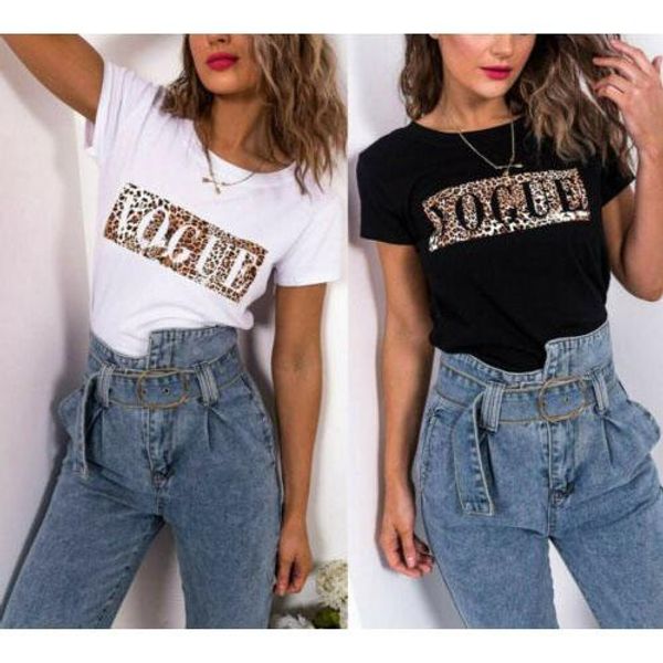 женская дизайнерская футболка luxury letter vogue printed короткие рукава повседневная leopard pattern top тройники для 2019 лето новый, White
женская дизайнерская футболка luxury letter vogue printed короткие рукава повседневная leopard pattern top тройники для 2019 лето новый, White