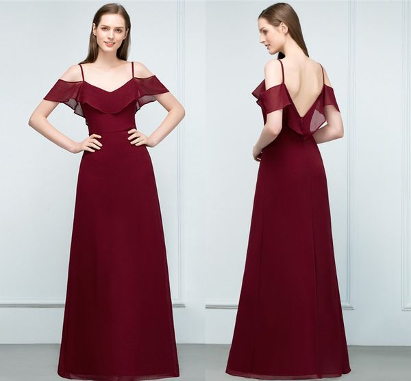 elegant burgundy bridesmaid dresses off shoulder chiffon formal maid of honor gown 2019 cps804, White;pink
elegant burgundy bridesmaid dresses off shoulder chiffon formal maid of honor gown 2019 cps804, White;pink
