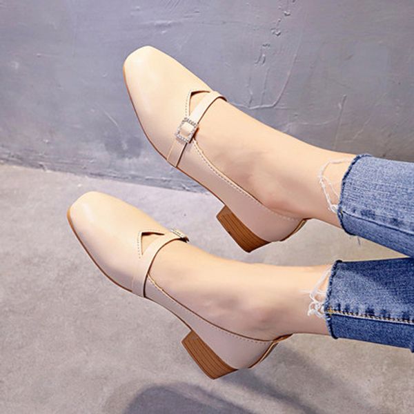 square head single shoes new korean version of the wild shallow mouth grandma shoes thick with cute fashion, Black
square head single shoes new korean version of the wild shallow mouth grandma shoes thick with cute fashion, Black