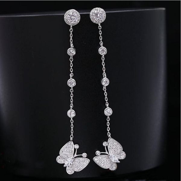 lzx butterfly rhinestone long drop earrings for women fashion party jewelry white gold color cz accessories boucle d'oreille, Golden
lzx butterfly rhinestone long drop earrings for women fashion party jewelry white gold color cz accessories boucle d'oreille, Golden