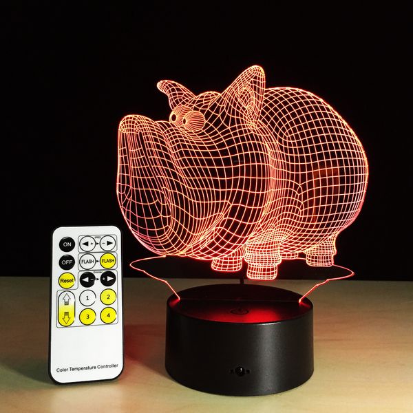 pig 3d led night light 5v usb creative acrylic table lamp children friends party decor gift remote touch control 7 colors lamp 
pig 3d led night light 5v usb creative acrylic table lamp children friends party decor gift remote touch control 7 colors lamp