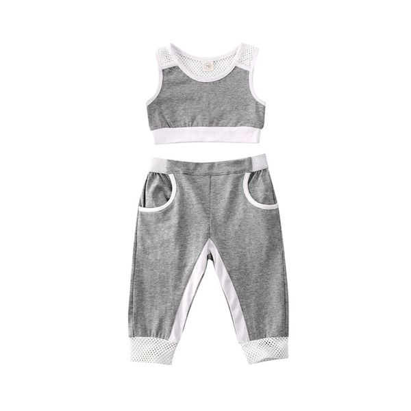 summer infant tracksuits kids girls clothes sets sleeveless solid vest +long pants sports outfits, White
summer infant tracksuits kids girls clothes sets sleeveless solid vest +long pants sports outfits, White