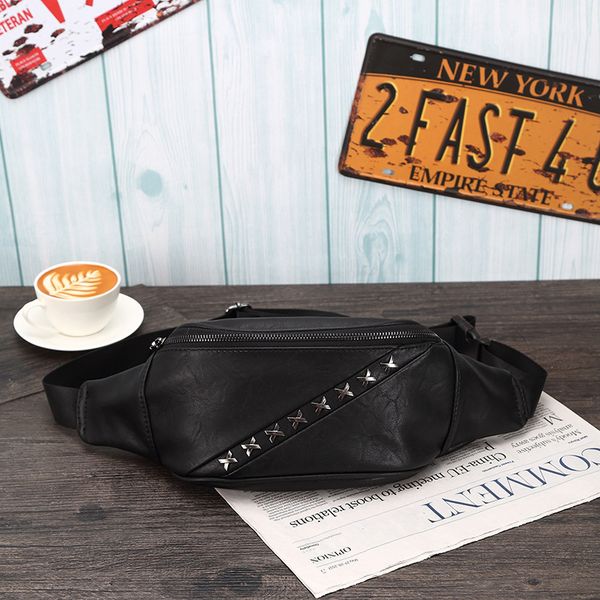 fashion rivet men's waist bags pu waterpoor chest bag male large capacity man crossbody shoulder bags hip-hop punk waist pack
fashion rivet men's waist bags pu waterpoor chest bag male large capacity man crossbody shoulder bags hip-hop punk waist pack