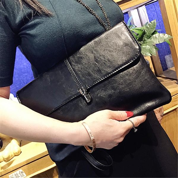 fashion black color lock clutch purse soft pu leather envelope wallet women banquet modern wrist band bag for birthday gift bags1959#
fashion black color lock clutch purse soft pu leather envelope wallet women banquet modern wrist band bag for birthday gift bags1959#