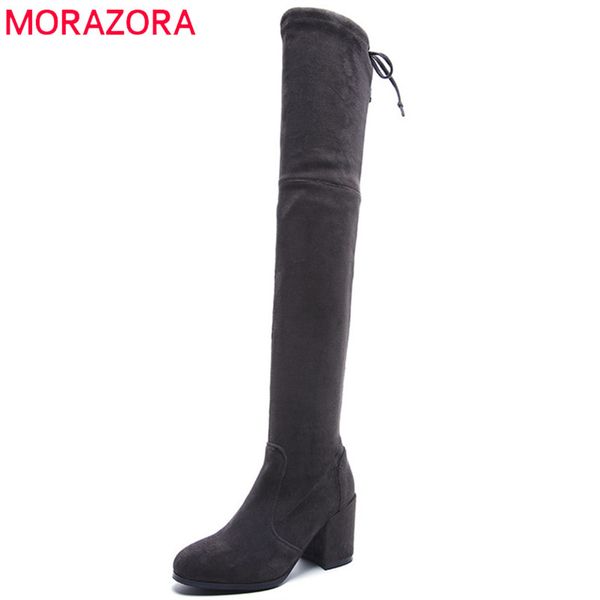 morazora stretch long boots for women in spring autumn genuine leather boots fashion high heels shoes over the knee, Black
morazora stretch long boots for women in spring autumn genuine leather boots fashion high heels shoes over the knee, Black