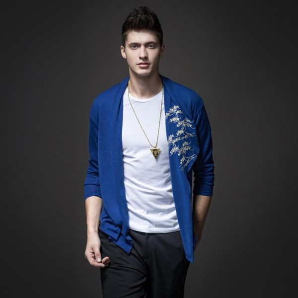 new male fashion personality casual men's clothing 2020 spring embroidered slim cardigan sweater coat s181110249, White;black
new male fashion personality casual men's clothing 2020 spring embroidered slim cardigan sweater coat s181110249, White;black