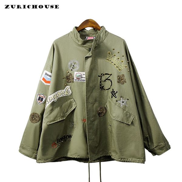 zurichouse punk rivet jacket women army green outwear 2019 autumn harajuku patch embroidery windbreaker jackets coats, Black;brown
zurichouse punk rivet jacket women army green outwear 2019 autumn harajuku patch embroidery windbreaker jackets coats, Black;brown