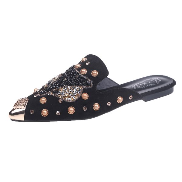 2020 new fashion woman casual shoes lady head pointed bling slippers in summer shoes black on low heel rivet slip woman
2020 new fashion woman casual shoes lady head pointed bling slippers in summer shoes black on low heel rivet slip woman