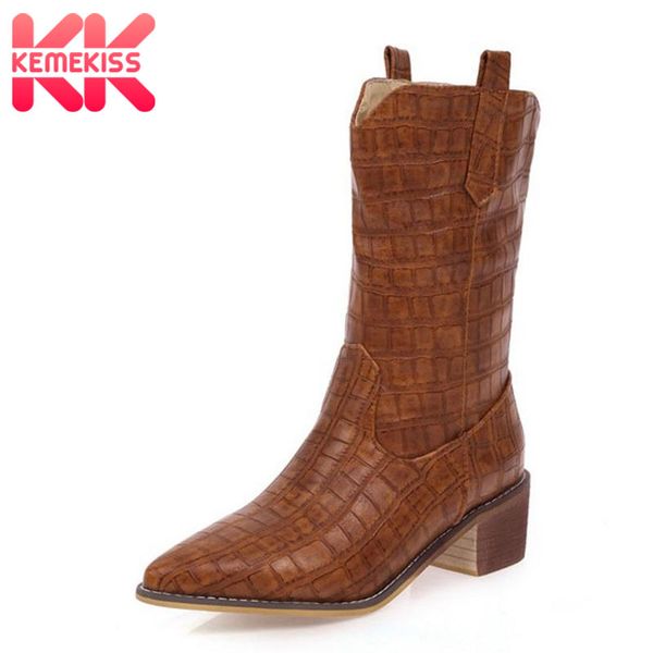 kemekiss mid-calf boots for women winter warm 6 colors fashion daily leather print shoes women party female footwear size 34-47, Black
kemekiss mid-calf boots for women winter warm 6 colors fashion daily leather print shoes women party female footwear size 34-47, Black