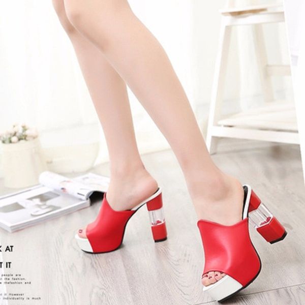 2019 summer new high-heeled sandals and slippers with a word dragging with women's shoes waterproof platform fish mouth sandals, Black
2019 summer new high-heeled sandals and slippers with a word dragging with women's shoes waterproof platform fish mouth sandals, Black