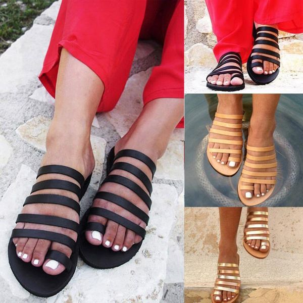 women's slippers summer gladiator sandals beach casual shoes ladies flat heel strap sandalias roman shoes female flip flops, Black
women's slippers summer gladiator sandals beach casual shoes ladies flat heel strap sandalias roman shoes female flip flops, Black