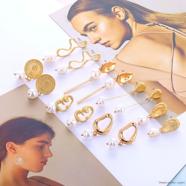 Irregular Large Shell Pearl Earrings 2019 Female Models Brincos, Handmade Gold Earrings Statement Gift Jewelry
Irregular Large Shell Pearl Earrings 2019 Female Models Brincos, Handmade Gold Earrings Statement Gift Jewelry