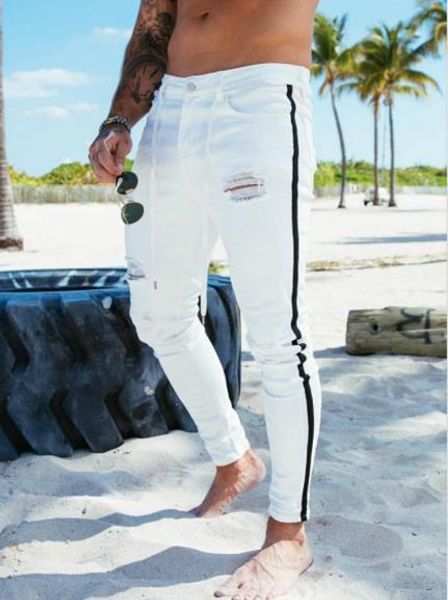 mens designer hole jeans casual distrressed slim jeans fashion natural color washed pencil pants mens clothing, Blue
mens designer hole jeans casual distrressed slim jeans fashion natural color washed pencil pants mens clothing, Blue