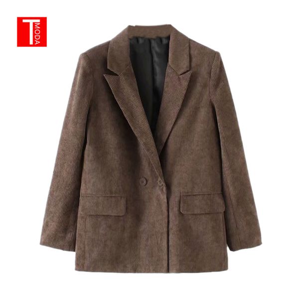 2019 early spring notched women corduroy blazer 2 pockets double breasted elegant work suit perfect basics outwear, White;black
2019 early spring notched women corduroy blazer 2 pockets double breasted elegant work suit perfect basics outwear, White;black