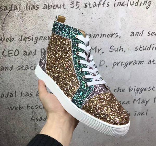luxury design junior red bottom sneaker for men women trainers rhinestone orlato men's flat high casual walking leisure trainer footwea, Black
luxury design junior red bottom sneaker for men women trainers rhinestone orlato men's flat high casual walking leisure trainer footwea, Black
