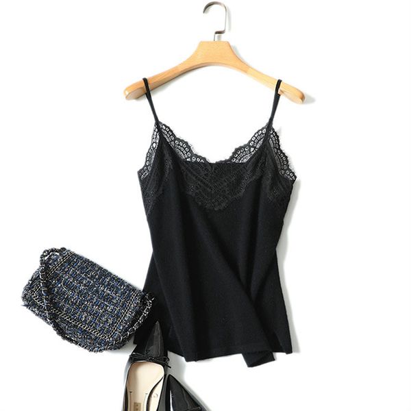100% cashmere knitted lace neck tank vest women basic clothing solid 4 colors cacual style spring new fashion 2019, White
100% cashmere knitted lace neck tank vest women basic clothing solid 4 colors cacual style spring new fashion 2019, White