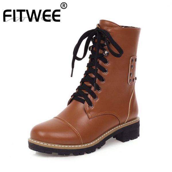 fitwee women fashion ankle boots keep warm rivets simple side zipper shoes women fancy cross strap ridding boots size 33-43, Black 
fitwee women fashion ankle boots keep warm rivets simple side zipper shoes women fancy cross strap ridding boots size 33-43, Black