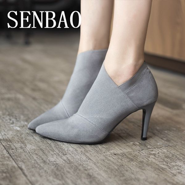 senbao 2020 pointed toe high heels women boots basic shoes autumn and winter casual fitted female single fashion shoes, Black
senbao 2020 pointed toe high heels women boots basic shoes autumn and winter casual fitted female single fashion shoes, Black