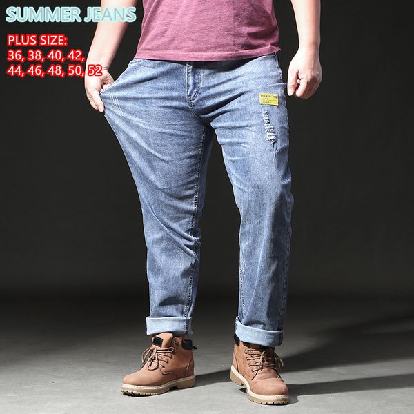 summer pants men ripped jeans distressed thin high waist male plus oversized 44 46 48 50 52 loose jean denim stretched trousers, Black
summer pants men ripped jeans distressed thin high waist male plus oversized 44 46 48 50 52 loose jean denim stretched trousers, Black