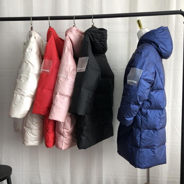 2019 winter down jacket women's medium-length new style thick white duck down korean-style labeling lucky five bright surface, Black;white
2019 winter down jacket women's medium-length new style thick white duck down korean-style labeling lucky five bright surface, Black;white
