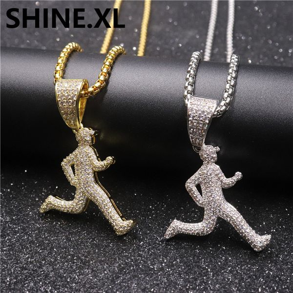 mens hip hop jewelry 18k gold plated running mens pendant necklace with stainless steels rope chain, Silver
mens hip hop jewelry 18k gold plated running mens pendant necklace with stainless steels rope chain, Silver