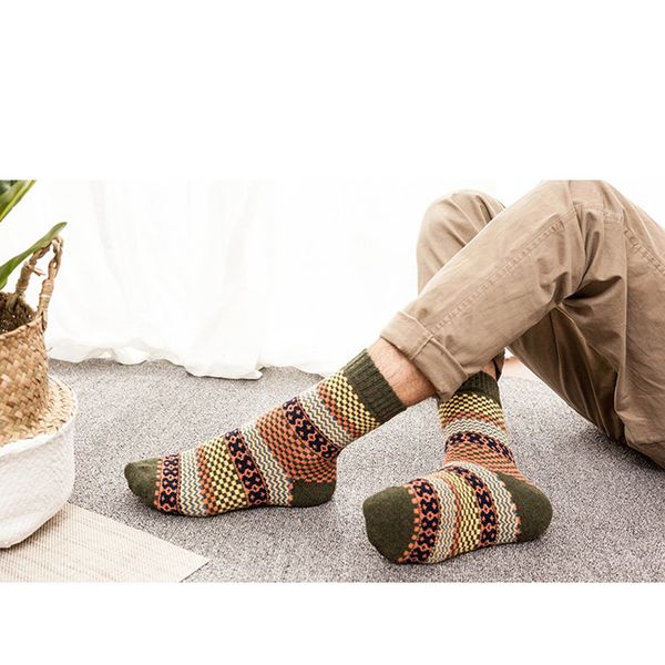 mens winter striped socks meias thick wool socks for men vintage plaid casual dress colorful thermal calcetines hombre, Black
mens winter striped socks meias thick wool socks for men vintage plaid casual dress colorful thermal calcetines hombre, Black