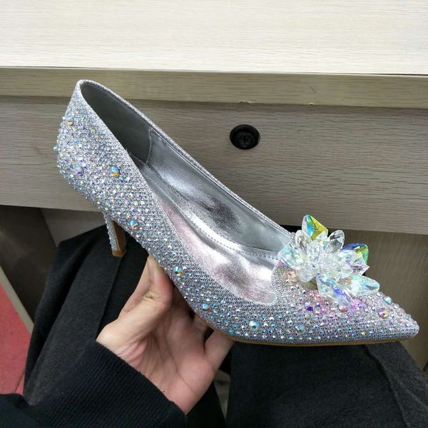 pointed toe silver crystal rhinestone wedding shoes bridal stiletto high heels banquet dress shoes with flower 9.5cm eu 40, Black
pointed toe silver crystal rhinestone wedding shoes bridal stiletto high heels banquet dress shoes with flower 9.5cm eu 40, Black
