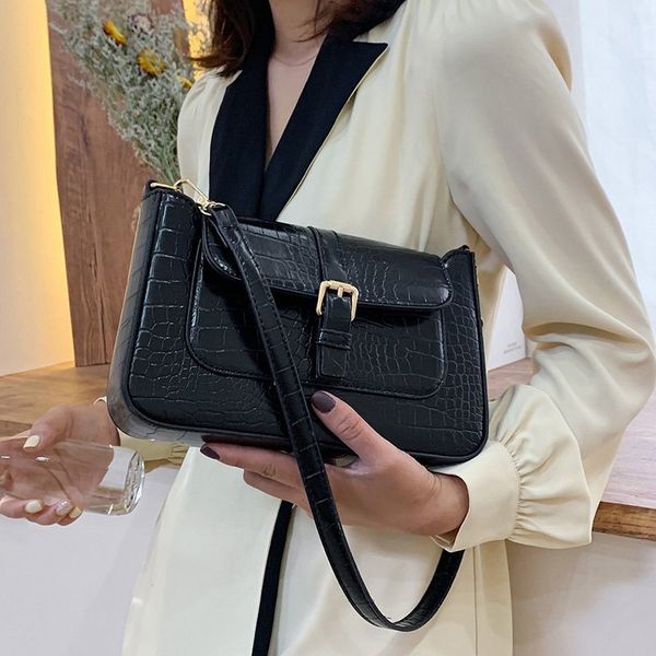 pu shoulder bags for women fashion stone pattern crossbody messenger bag female flap clutch party evening bags totes