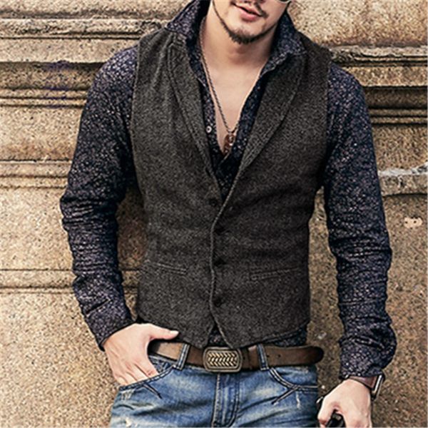 men's sleeveless jacket waistcoat men suit vest fashion male british style slim woolen cotton casual vintage vest men's clothing w, Black;white
men's sleeveless jacket waistcoat men suit vest fashion male british style slim woolen cotton casual vintage vest men's clothing w, Black;white