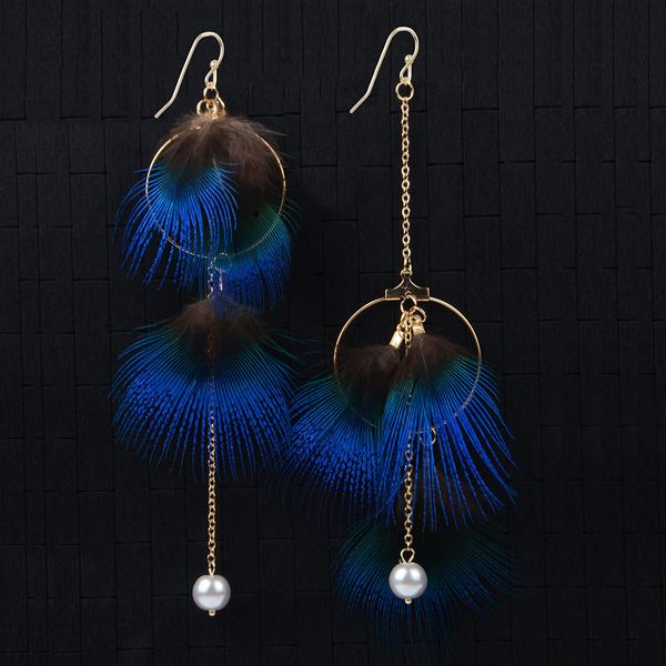lfpu trendy ab design peacock feathers long earrings imitation pearl circle drop earrings wholesale for women cute gift, Golden
lfpu trendy ab design peacock feathers long earrings imitation pearl circle drop earrings wholesale for women cute gift, Golden