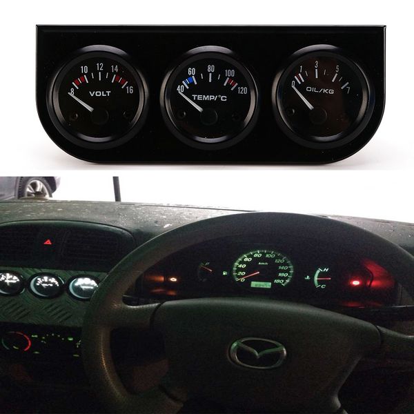 52mm triple gauge 3 in 1 ( voltmeter + water temp gauge + oil press gauge ) sensor car meter
52mm triple gauge 3 in 1 ( voltmeter + water temp gauge + oil press gauge ) sensor car meter