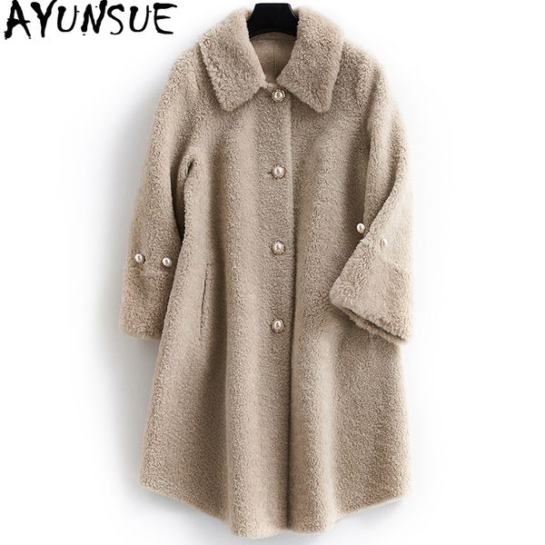 ayunsue 2019 real sheep shearling fur coat female 100% wool coats winter jacket women korean long jackets chaqueta mujer my4127, Black
ayunsue 2019 real sheep shearling fur coat female 100% wool coats winter jacket women korean long jackets chaqueta mujer my4127, Black